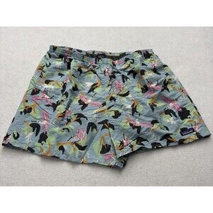 Patagonia Baggies Shorts Mens XL Blue Birds Print Swim Trunks Recycled Nylon